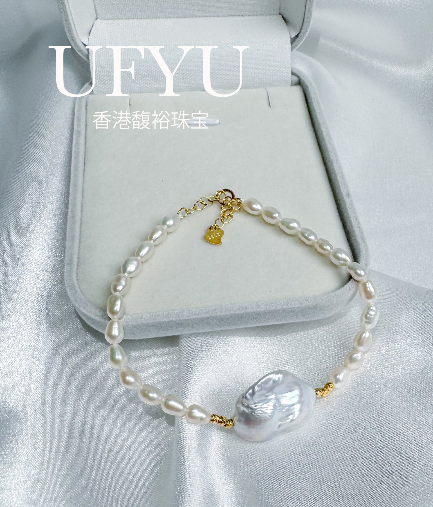 Original Design Freshwater Baroque Pearl Bracelet Handcrafted 925 Sterling Silver Stylish and Elegant Women's Gift